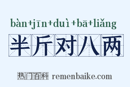 半斤对八两是什么意思的图片